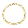 Thumbnail Image 0 of 5.5mm Figaro Chain Anklet in Sterling Silver with Gold-Tone Flash Plate - 9"