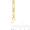 Thumbnail Image 2 of 5.5mm Figaro Chain Anklet in Sterling Silver with Gold-Tone Flash Plate - 9"