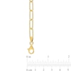 Thumbnail Image 2 of 5.0mm Diamond-Cut Paper Clip Chain Anklet in Sterling Silver in Gold-Tone Flash Plate - 9"