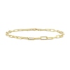 Thumbnail Image 0 of 3.5mm Paper Clip Chain Anklet in Sterling Silver with Gold-Tone Flash Plate - 9"