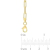 Thumbnail Image 2 of 3.5mm Paper Clip Chain Anklet in Sterling Silver with Gold-Tone Flash Plate - 9"