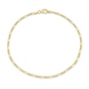 Thumbnail Image 0 of 2.2mm Figaro Chain Anklet in Sterling Silver with Gold-Tone Flash Plate - 9"