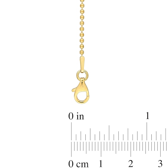 1.5mm Bead Chain Necklace in Sterling Silver with Gold-Tone Flash Plate - 20"