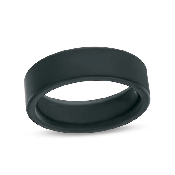 7.0mm Wedding Band Tungsten with Black Ion-Plate