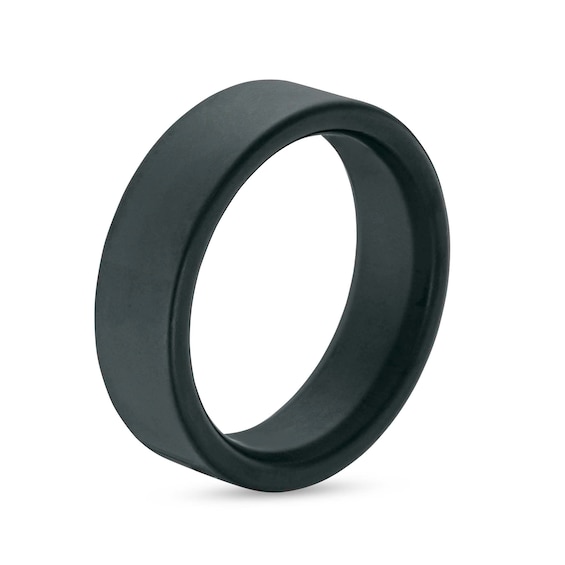 Men's 7.0mm Wedding Band Tungsten with Black Ion-Plate