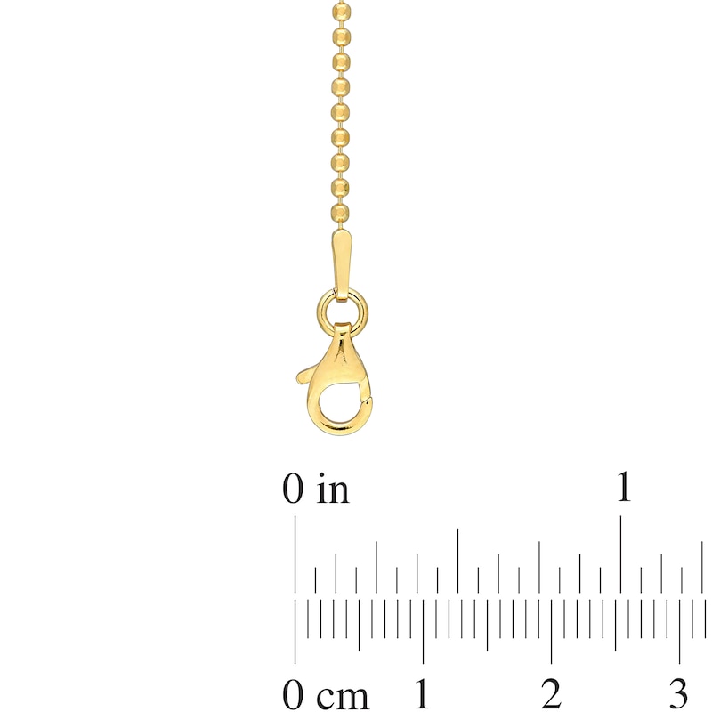 Main Image 4 of 1.5mm Bead Chain Necklace in Sterling Silver with Gold-Tone Flash Plate - 16"