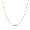 Thumbnail Image 1 of 1.0mm Bead Chain Necklace in Sterling Silver with Rose-Tone Flash Plate