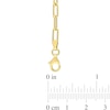 Thumbnail Image 3 of 3.5mm Paper Clip Chain Bracelet in Sterling Silver with Gold-Tone Flash Plate - 7.5"