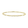 Thumbnail Image 1 of 3.0mm Figaro Chain Bracelet in Sterling Silver with Gold-Tone Flash Plate - 7.5"
