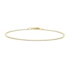 Thumbnail Image 0 of Ladies' 1.0mm Bead Chain Bracelet in Sterling Silver with Gold-Tone Flash Plate - 7.5"