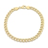 Thumbnail Image 0 of 6.5mm Curb Chain Anklet in Sterling Silver with Gold-Tone Flash Plate - 9"