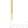 Thumbnail Image 2 of 6.5mm Curb Chain Anklet in Sterling Silver with Gold-Tone Flash Plate - 9"