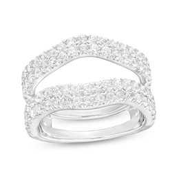 1-1/2 CT. T.W. Certified Lab-Grown Diamond Contour Double Row Solitaire Enhancer in 14K White Gold (F/VS2)