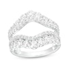 Thumbnail Image 1 of 2 CT. CT. T.W. Certified Lab-Grown Diamond Contour Double Row Solitaire Enhancer in 14K White Gold (F/VS2)