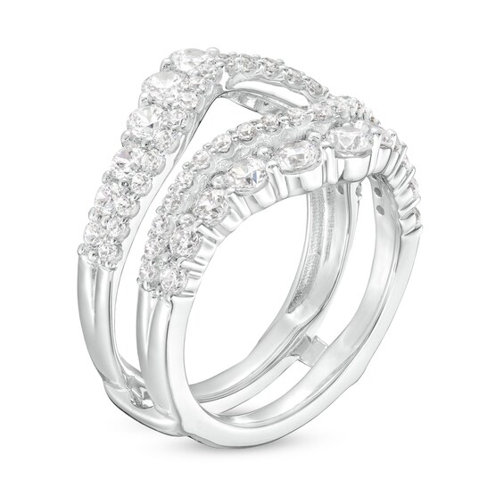 2 CT. CT. T.w. Certified Lab-Grown Diamond Contour Double Row Solitaire Enhancer in 14K White Gold (F/Vs2)