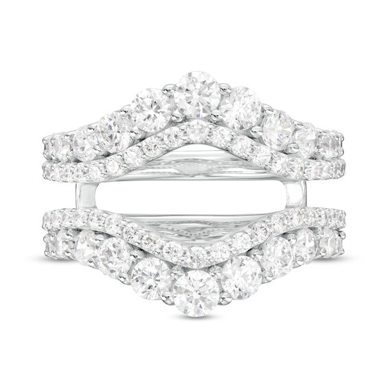 2 CT. CT. T.w. Certified Lab-Grown Diamond Contour Double Row Solitaire Enhancer in 14K White Gold (F/Vs2)