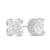 Thumbnail Image 1 of 1 CT. T.W. Certified Diamond Solitaire Stud Earrings in 14K White Gold (I/I2)
