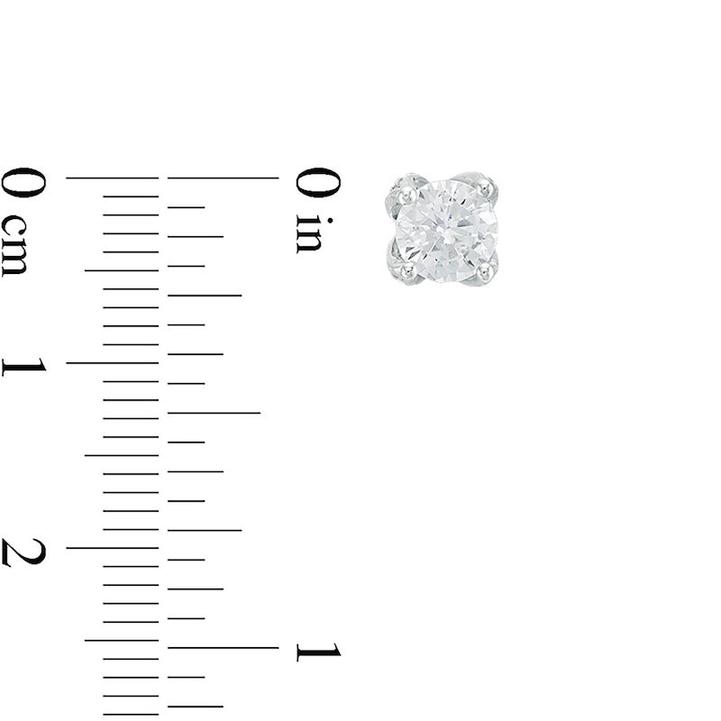 1 CT. T.W. Certified Diamond Solitaire Stud Earrings in 14K White Gold (I/I2)