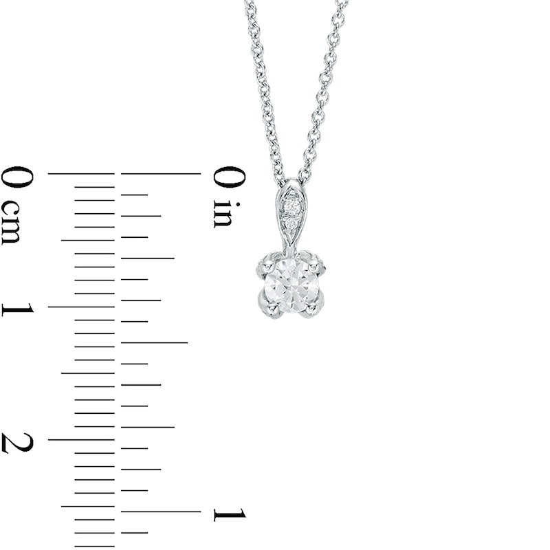 3/8 CT. T.W. Certified Diamond Solitaire Pendant in 14K White Gold (I/I2)