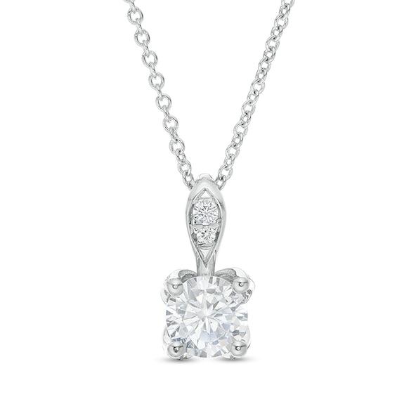 5/8 CT. T.w. Certified Diamond Solitaire Pendant in 14K White Gold (I/I2)