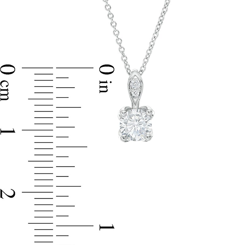 5/8 CT. T.W. Certified Diamond Solitaire Pendant in 14K White Gold (I/I2)