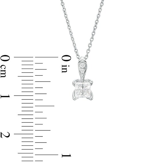 5/8 CT. T.w. Certified Princess-Cut Diamond Pendant in 14K White Gold (I/I2)