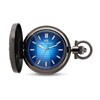 Thumbnail Image 0 of Men's James Michael Gunmetal Grey Pocket Watch with Blue Dial (Model: PQA011134)