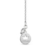 Thumbnail Image 2 of Enchanted Disney Cinderella 1/3 CT. T.W. Quad Princess-Cut Diamond Frame Twist Bail Pendant in Sterling Silver – 19"