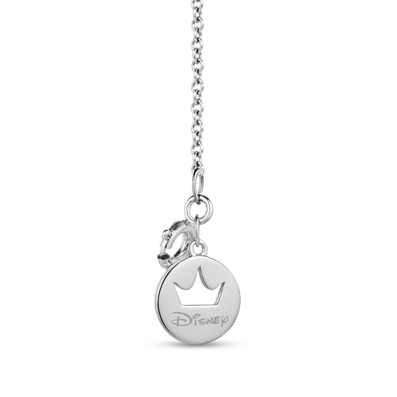 Main Image 2 of Enchanted Disney Elsa 3/8 CT. T.W. Quad Princess-Cut Diamond Frame Snowflake Pendant in Sterling Silver – 19"