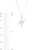 Thumbnail Image 3 of 1/8 CT. T.W. Diamond Pisces Tilted Pendant in Sterling Silver