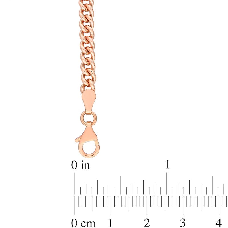 Rose Gold Plated Sterling Silver Tiny Curb Chain Sold By the Foot