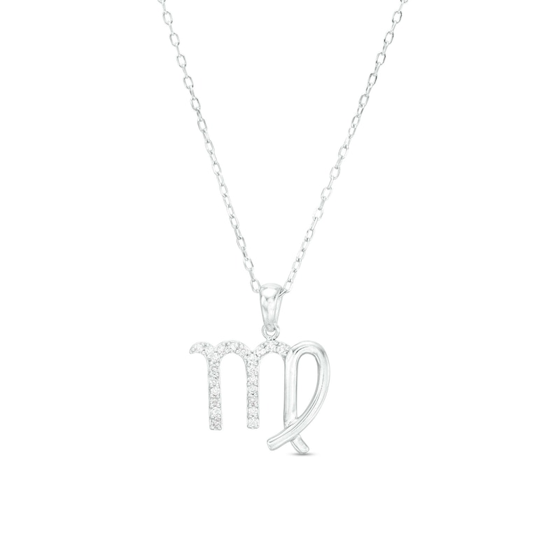 Main Image 1 of 1/8 CT. T.W. Diamond Virgo Pendant in Sterling Silver