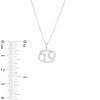 Thumbnail Image 3 of 1/8 CT. T.W. Diamond Cancer Pendant in Sterling Silver