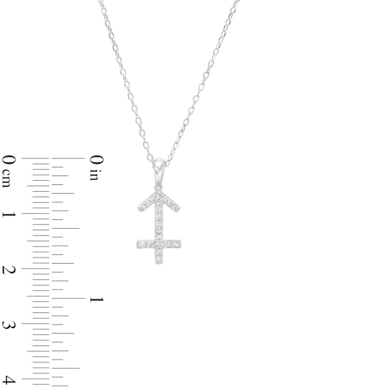 1/8 CT. T.w. Diamond Sagittarius Pendant in Sterling Silver