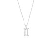 Thumbnail Image 1 of 1/8 CT. T.W. Diamond Gemini Pendant in Sterling Silver