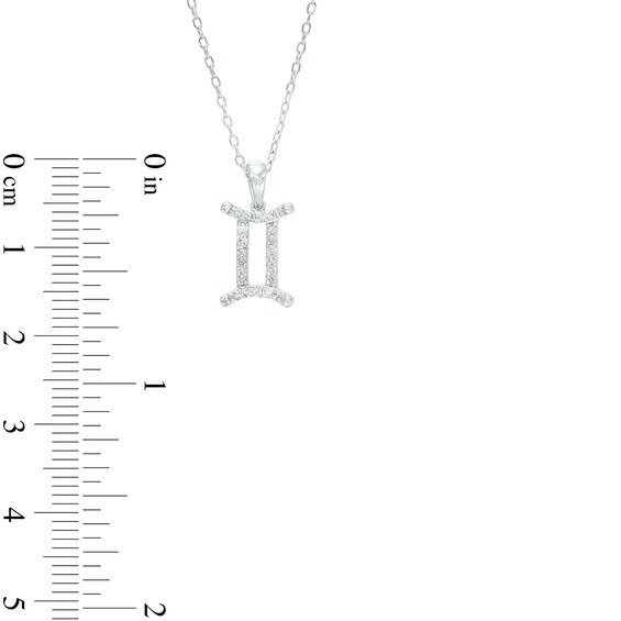 1/8 CT. T.w. Diamond Gemini Pendant in Sterling Silver