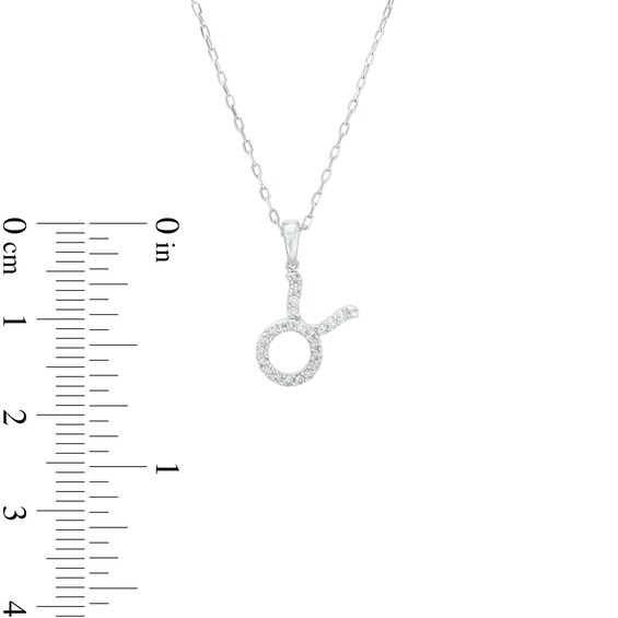 1/8 CT. T.w. Diamond Taurus Tilted Pendant in Sterling Silver