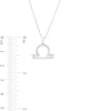 Thumbnail Image 3 of 1/8 CT. T.W. Diamond Libra Pendant in Sterling Silver