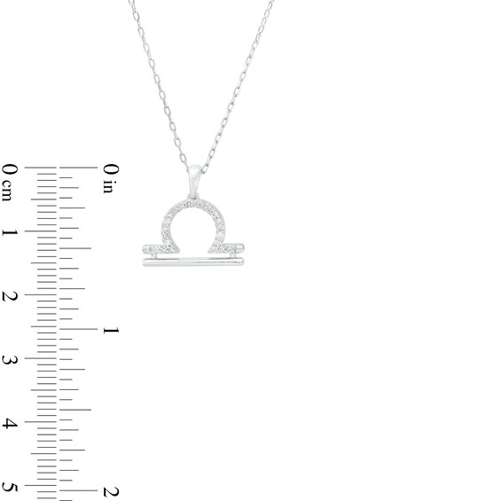 1/8 CT. T.w. Diamond Libra Pendant in Sterling Silver