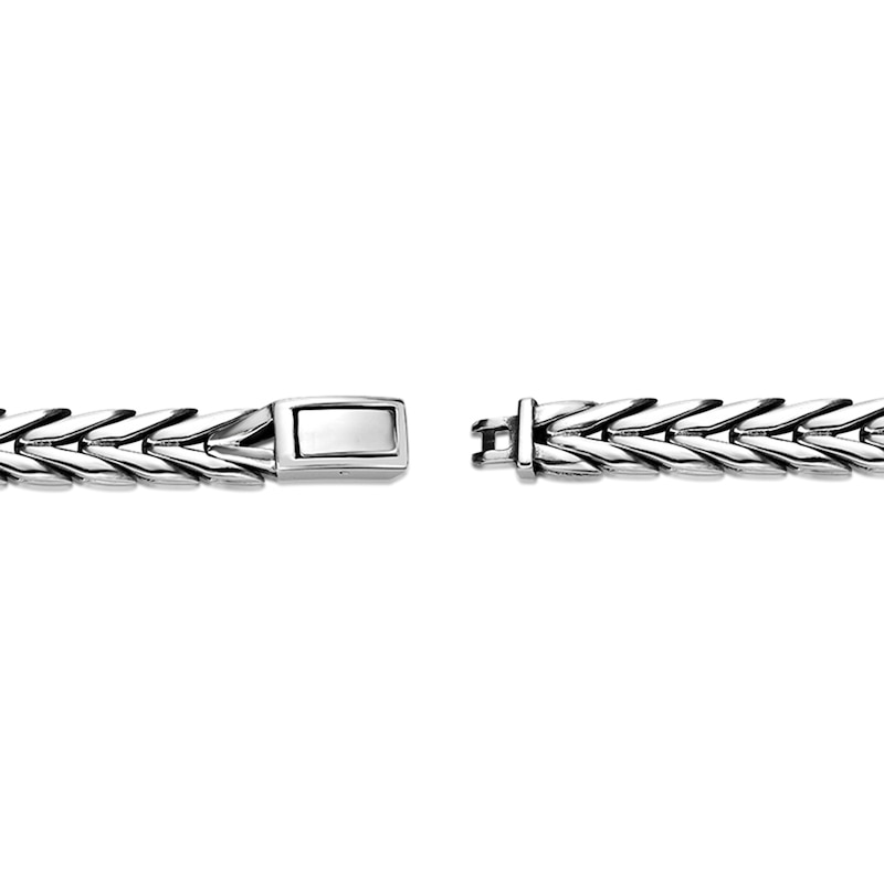 Main Image 3 of 12.0mm Chevron Bracelet in Stainless Steel - 9"