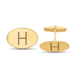 Men's Engravable Oval Cuff Links (1-3 Initials)
