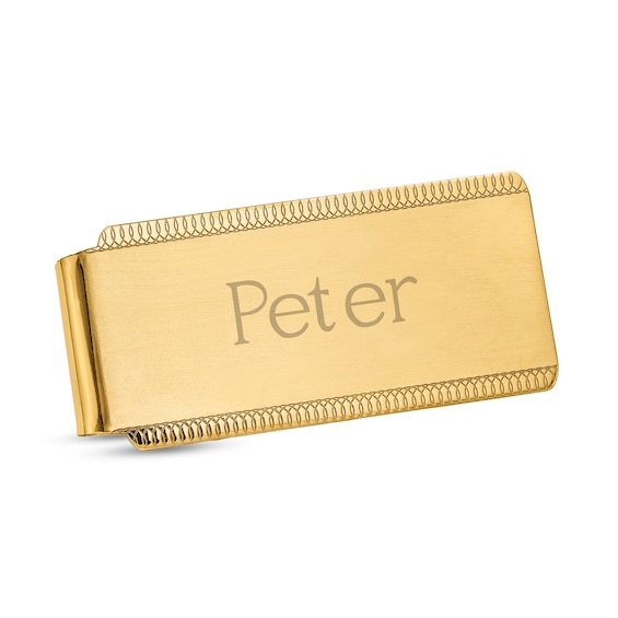 Engravable Sandblast Edge Money Clip (1-6 Lines)