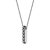 Thumbnail Image 2 of Men's Six Skull Vertical Bar Pendant in Stainless Steel and Black IP - 24"