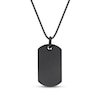 Thumbnail Image 2 of Men's Cross Dog Tag Pendant in Stainless Steel with Black and Yellow IP - 24"