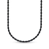 Thumbnail Image 1 of Men's 6.0mm Rope Chain Necklace in Solid Stainless Steel  with Black IP - 18"