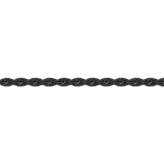 Men's 6.0mm Rope Chain Necklace in Solid Stainless Steel with Black IP - 20"