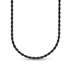 Thumbnail Image 1 of Men's 6.0mm Rope Chain Necklace in Solid Stainless Steel  with Black IP - 22"
