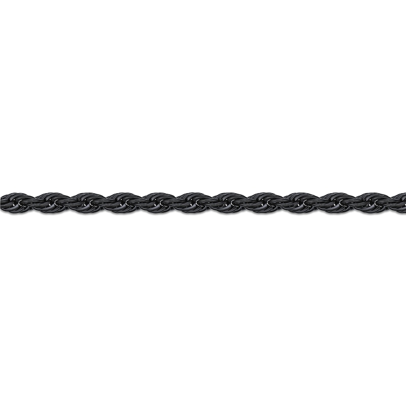 Men's 6.0mm Rope Chain Necklace in Solid Stainless Steel  with Black IP - 22"