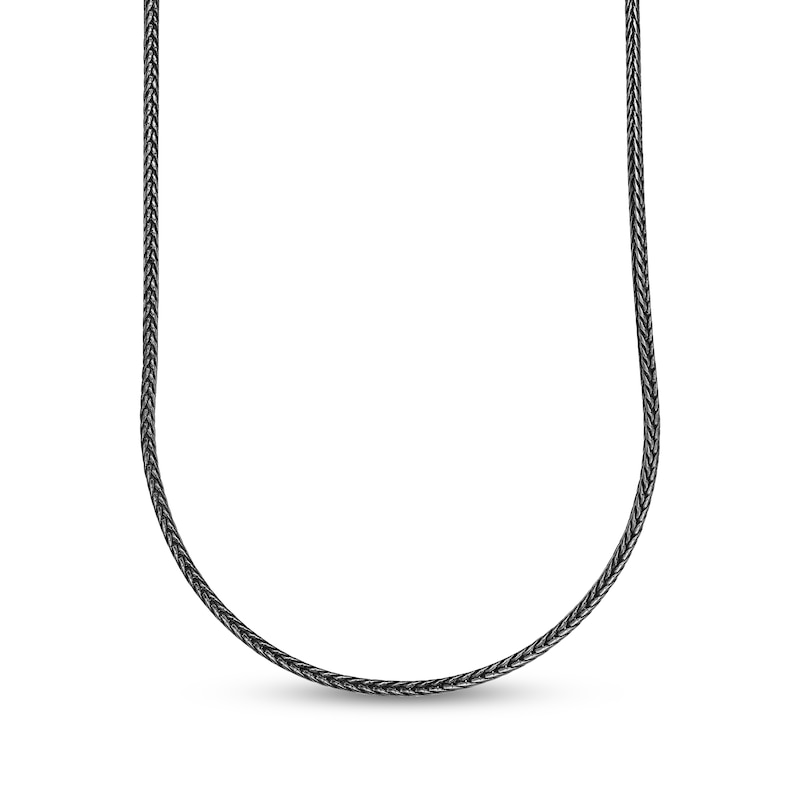Main Image 1 of Men's 3.5mm Snake Chain Antique-Finish Necklace in Solid Stainless Steel  with Black IP - 18"