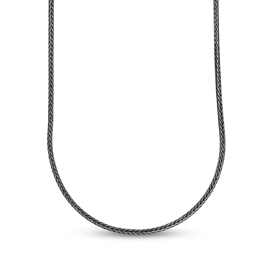 Men's 3.5mm Snake Chain Antique-Finish Necklace in Solid Stainless Steel with Black IP - 20"